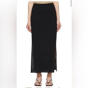 By Malene Birger Black Ribbed Maxi Skirt- Irvana- size XS